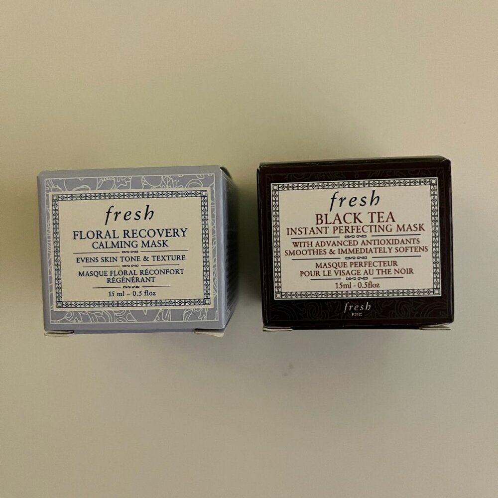 Fresh Face Mask Set of 2, NIB Travel-Sized